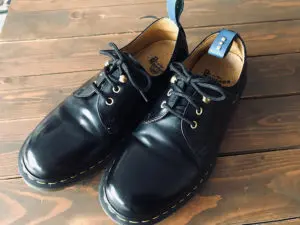 レア】Dr.Martens 3ホール ホワイト 白ステッチ シューレースフック