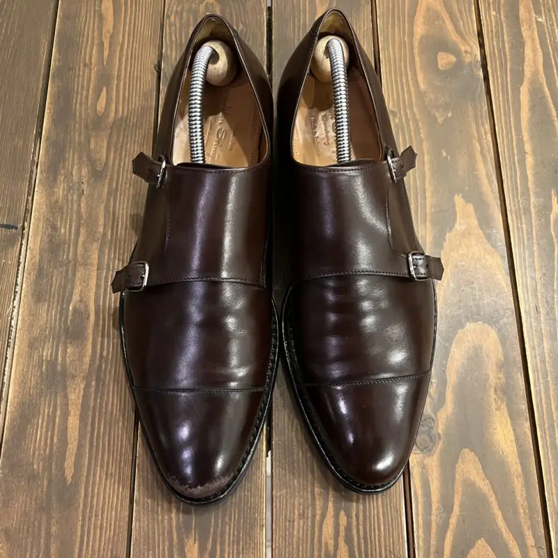 Jalan Sriwijaya ｼﾞｬﾗﾝｽﾘﾜﾔ Double monk strap (color repair) - オールソール,靴 修理,バッグ修理｜AMOLIR（アモリール）東京都小金井市